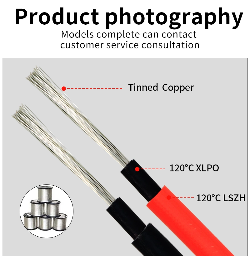 PV Minzan CCC Approval Red Black DC 10mm 16mm Solar Cable Flexible XLPE PE Insulate Wire for Solar Panel