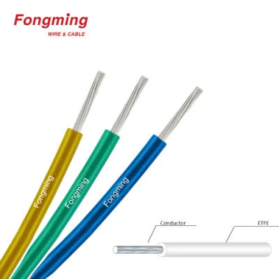 Excellente qualité câble haute température UL1671 150 degrés solide nu/étamé cuivre ETFE isolation fil électrique